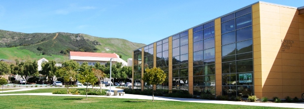 Bonderson Engineering Center reflecting the surrounding hills and true blue sky. Photo by Cheryl May, Analyst, Human Resources.